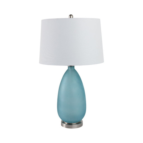 30" x 17" Frosted Glass Table Lamp - Blue 30" x 17" Frosted Glass Table Lamp - Blue