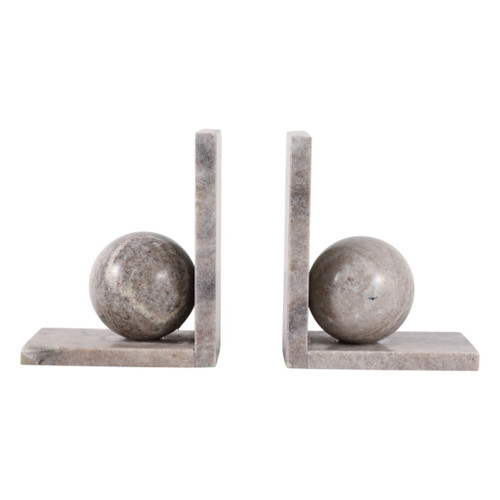 6" x 6" Morchana Ball On Base Bookends (Set of 2) - Tan 6" x 6" Morchana Ball On Base Bookends (Set of 2) - Tan