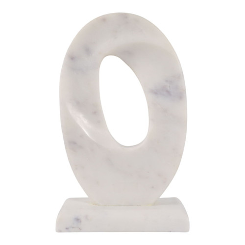 12" Louvine Small Carved Marble Statuary - Beige