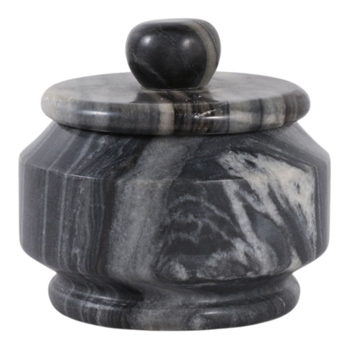 5" Rennalt Carved Marble Jar - Dark Gray