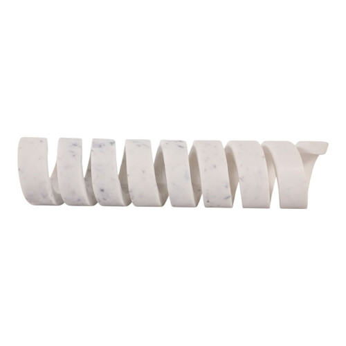 18" Louvine Carved Marble Spiral Statuary - Beige