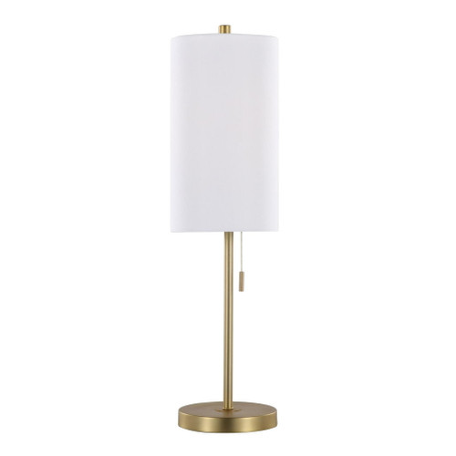 Bounty - Metal Buffet Lamp with Usb (Set of 2) - Gold Metal, White Linen