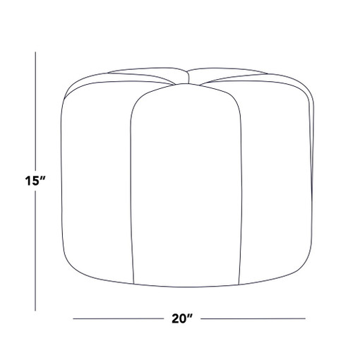 Daisy - Ottoman - White Fabric