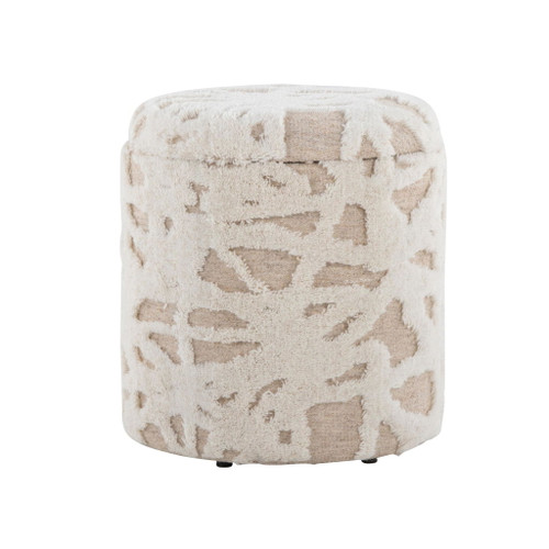 Tahoe - Shag Ottoman - Beige Acro Wool Tahoe - Shag Ottoman - Beige Acro Wool