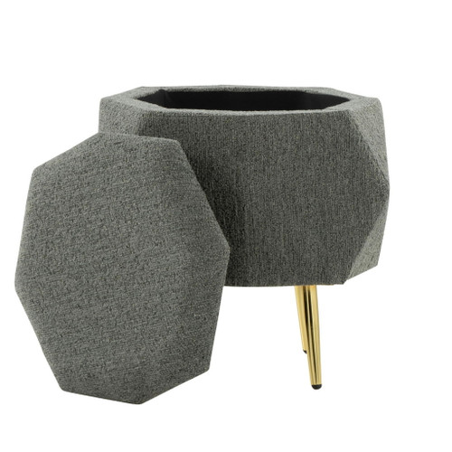 Diamond - Ottoman - Gold Metal Legs