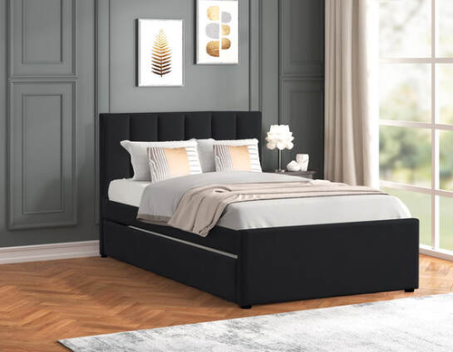 Maya Full Platform Bed with Trundle by Happy Homes
