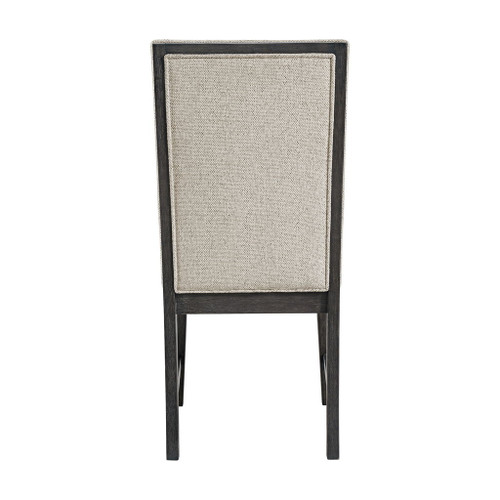 Axel - Fabric Dining Chair (Set of 2) - Light Gray / Espresso