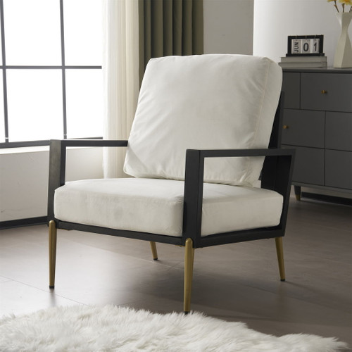 Modern Armchair With Solid Wood Frame