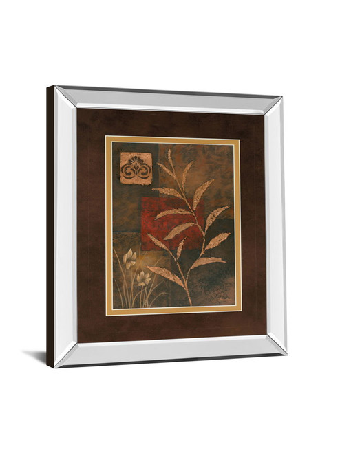 Copper Rhythm Il By Vivian Flasch - Mirror Framed Print Wall Art - Light Brown