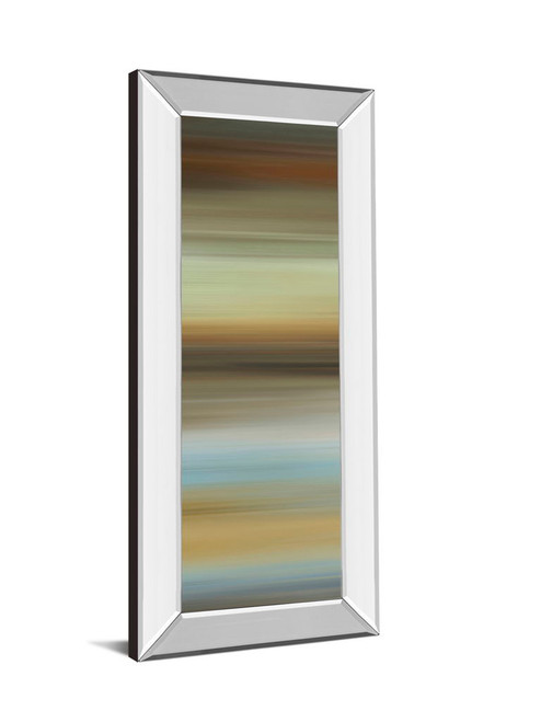 Abstract Horizon I By James Mcmaster - Mirror Framed Print Wall Art - Beige