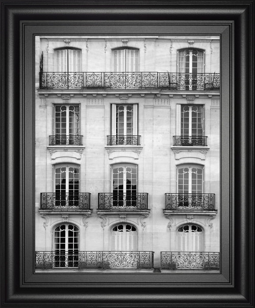 Across The Street I By Laura Marshall - Framed Print Wall Art - Dark Gray