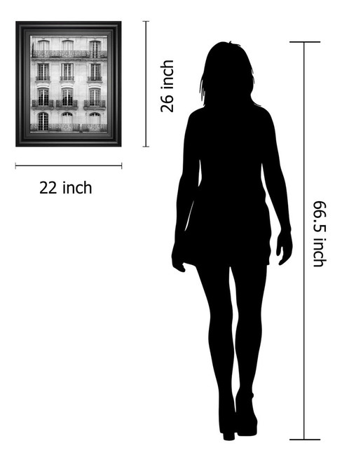 Across The Street I By Laura Marshall - Framed Print Wall Art - Dark Gray