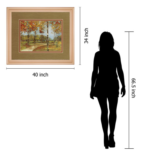 Autumn Path By Carmen Dolce - Framed Print Wall Art - Light Brown
