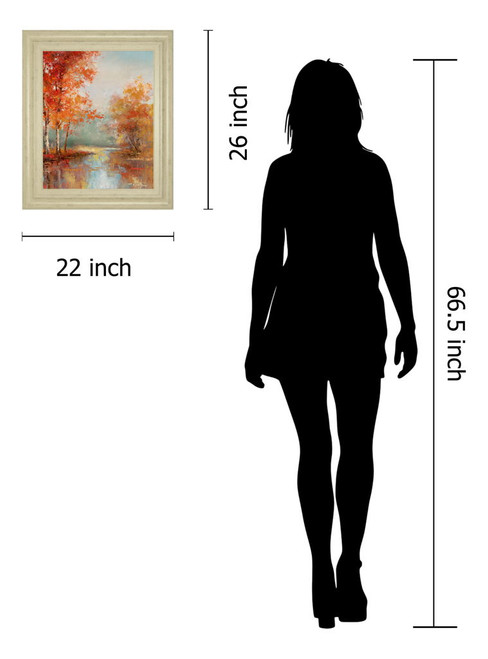 Autumns Grace II By T.C Chiu - Framed Print Wall Art - Orange