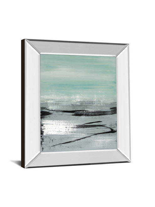 Beach Il By Heather Mcalpine - Mirror Framed Print Wall Art - Gray