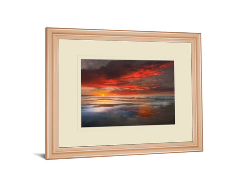 Before The Moon By Mike Calascibetta - Framed Print Wall Art - Red