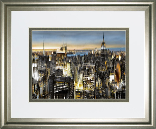 Big City By Alan Lambert - Framed Print Wall Art - Gray