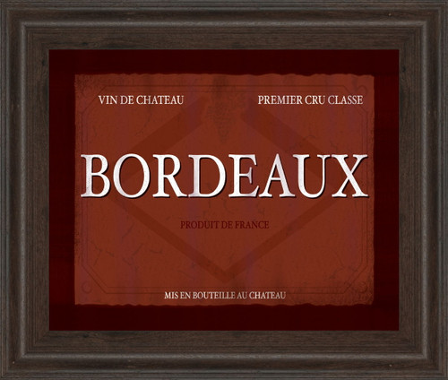 Bordeaux By Paola Viveiros - Framed Print Wall Art - Dark Red