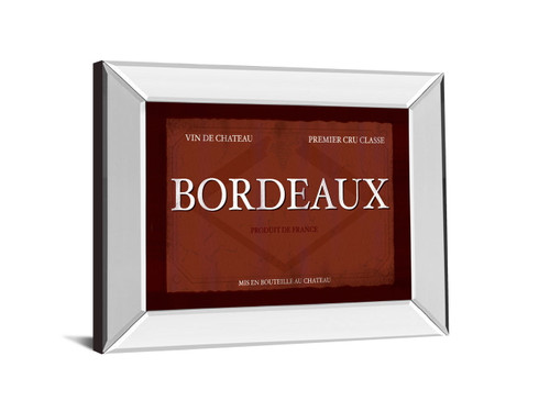 Bordeaux By Paola Viveiros - Mirror Framed Print Wall Art - Dark Red