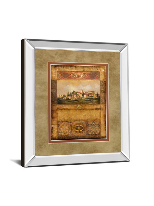 Centimento I By Douglas - Mirror Framed Print Wall Art - Light Brown