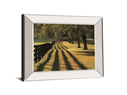 Chasing Shadows By Mike Jones Mirror Framed Print Wall Art - Green