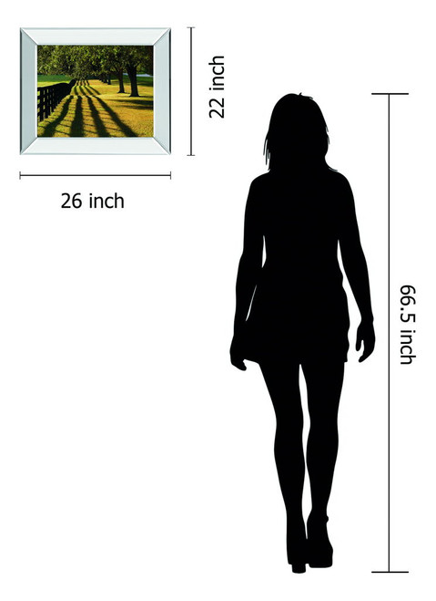 Chasing Shadows By Mike Jones Mirror Framed Print Wall Art - Green