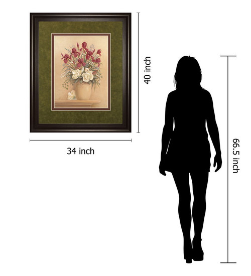 Classic Petal I By Gloria Eriksen - Framed Print Wall Art - Beige