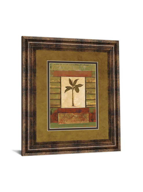 Classic Palm Il By Rebecca Burton - Framed Print Wall Art - Light Brown