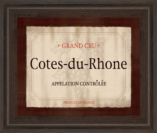 Cote Du Rhone By Paola Viveiros - Framed Print Wall Art - Beige