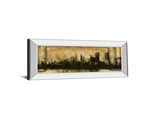 Defined City I By Sd Graphic Studio - Mirror Framed Print Wall Art - Beige