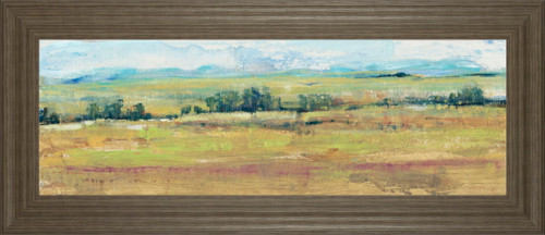 Distant Treeline Panel II By Tim Otoole - Framed Print Wall Art - Dark Brown