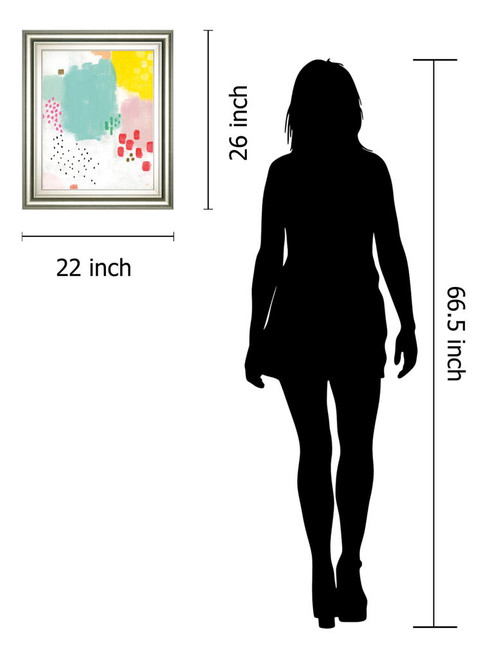 Dots And Colours-Mattie By Joelle Wehkamp - Framed Print Wall Art - Green