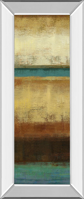 Earth By Allison Pearce - Mirrored Framed Print Wall Art - Blue