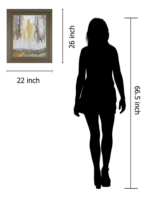 Edge Of The Field By Jacqueline Ellens - Framed Print Wall Art - Yellow