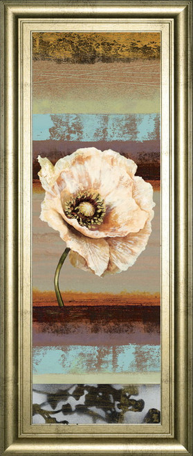 Elemental Poppy Il By Selina Werbelow - Framed Print Wall Art - Beige