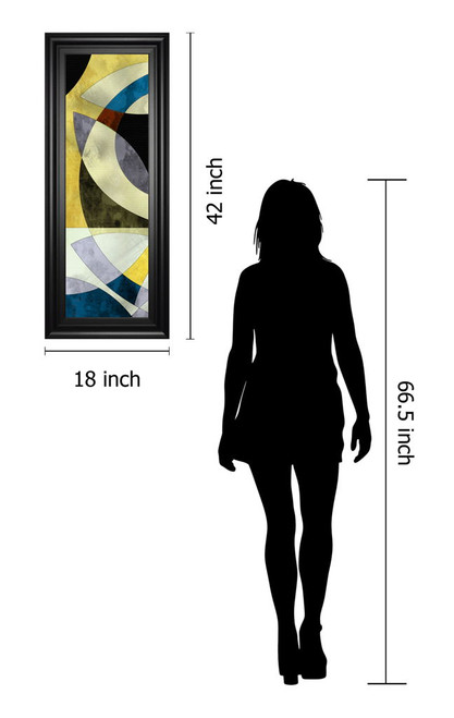 Elliptic Path III By James Burghardt - Framed Print Wall Art - Yellow