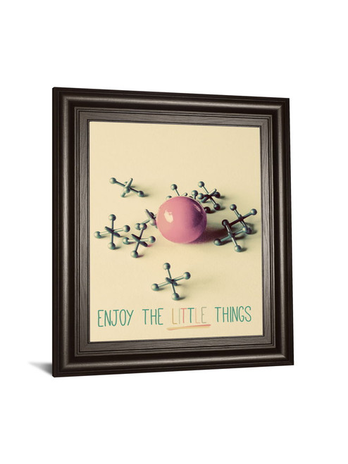 Enjoy The Little Things By Gail Peck - Framed Print Wall Art - Beige