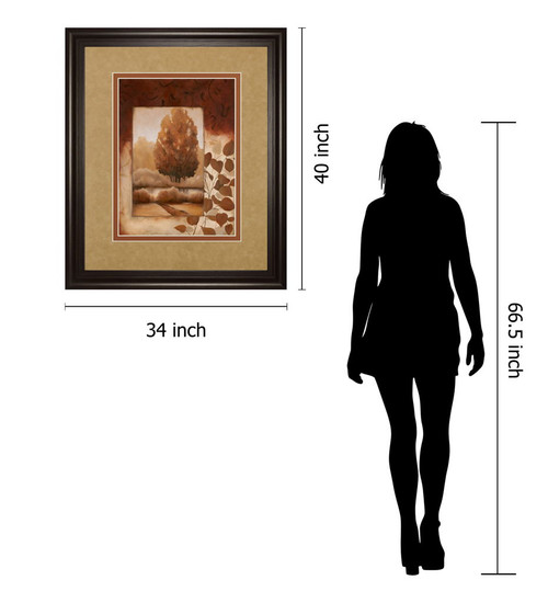 Fall Vignette Il By Carol Robinson - Framed Print Wall Art - Light Brown