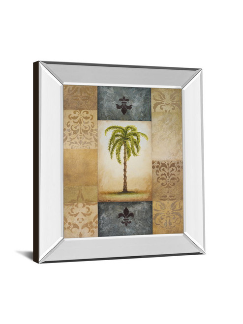Fantasy Palm Il By Michael Marcon - Mirror Framed Print Wall Art - Light Brown