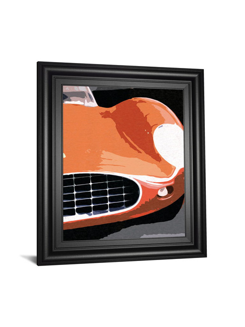 Ferrari Classic By Malcolm Sanders - Framed Print Wall Art - Orange