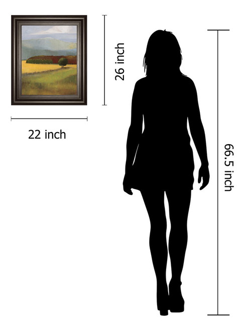 Field Of Gold By Judith D'agostino - Framed Print Wall Art - Green