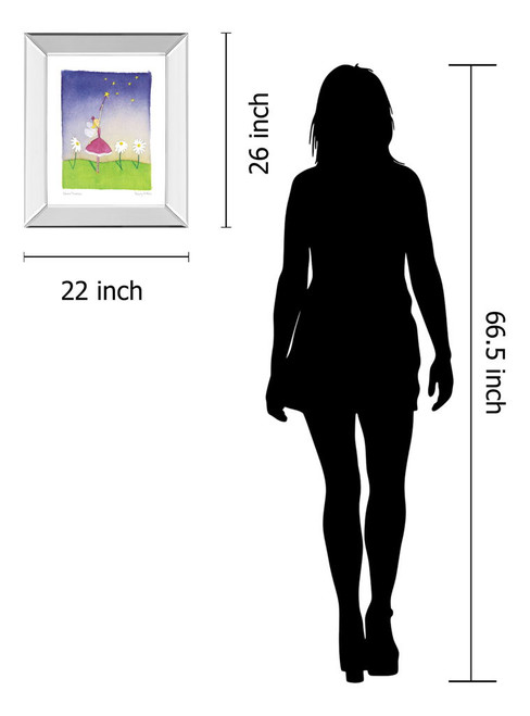 Felicity Wishes I By Emma Thomson - Mirror Framed Print Wall Art - Blue