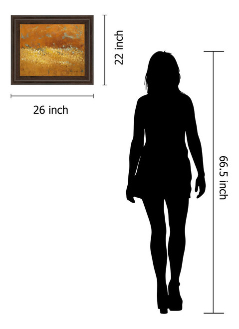 Flower Fields Il By Lanie Loreth - Framed Print Wall Art - Gold