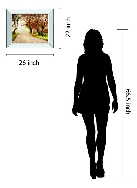 Fog Ahead By D. Burt - Mirror Framed Print Wall Art - Dark Brown