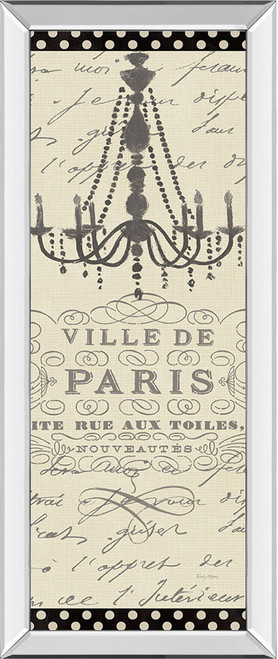French Couture Panel I By Emily Adams - Mirrored Frame Wall Art - Beige