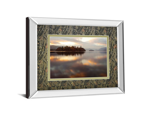 Golden Lake By Peter Adams - Framed Print Wall Art - Dark Gray
