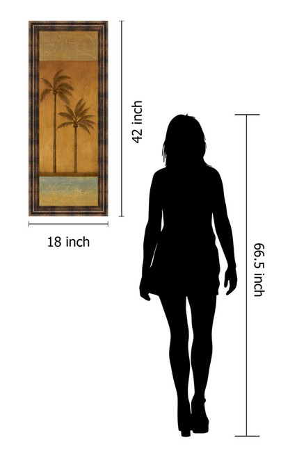 Golden Palm Il By Jordan Grey - Framed Print Wall Art - Light Brown