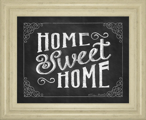 Home Sweet Home By Susan Ball - Framed Print Wall Art - Dark Gray