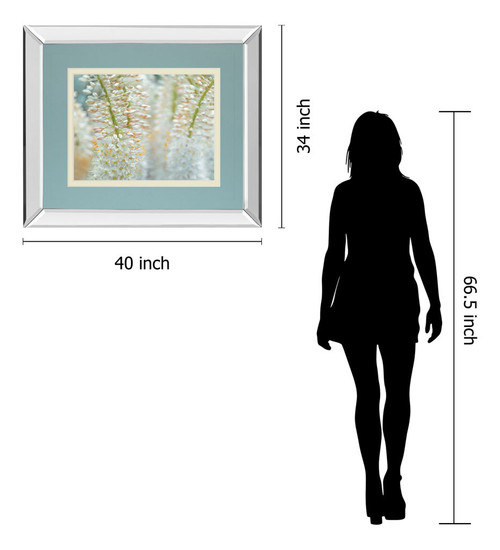 Humbled By Frank Assaf - Mirror Framed Print Wall Art - Light Blue