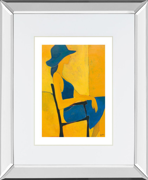 In View Of Il By Augustine - Mirror Framed Print Wall Art - Yellow